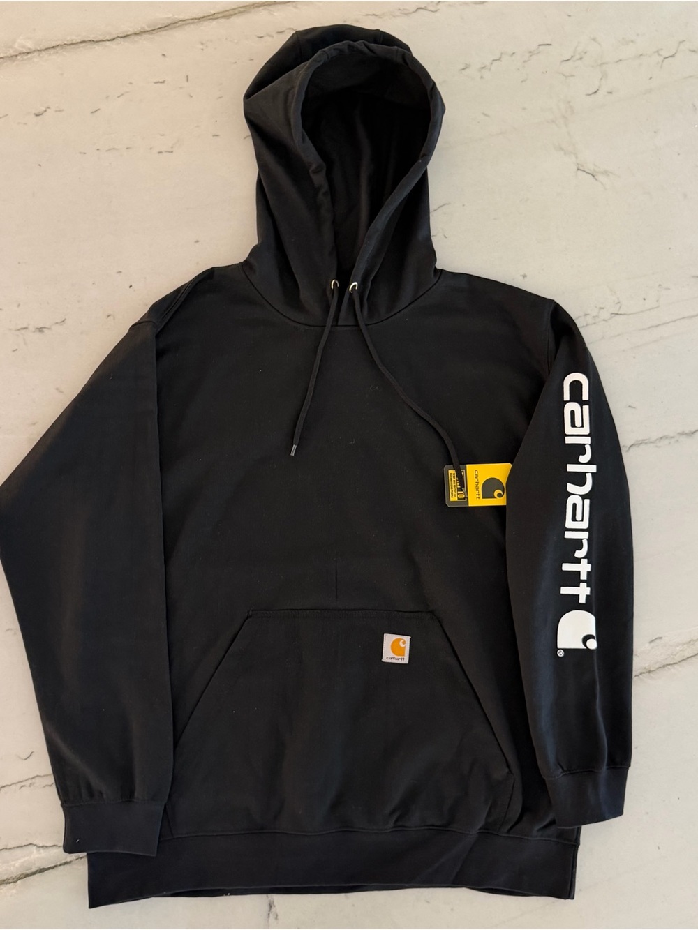 Carhartt Midweight Sweatshirt Hoodie Mens Size XL Black Loose Fit New NWT